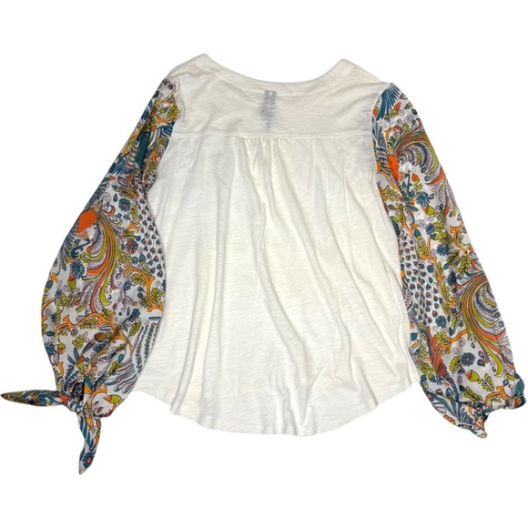 Anthropologie Mixed Media Blouse Jersey Size Small - Picture 3 of 5